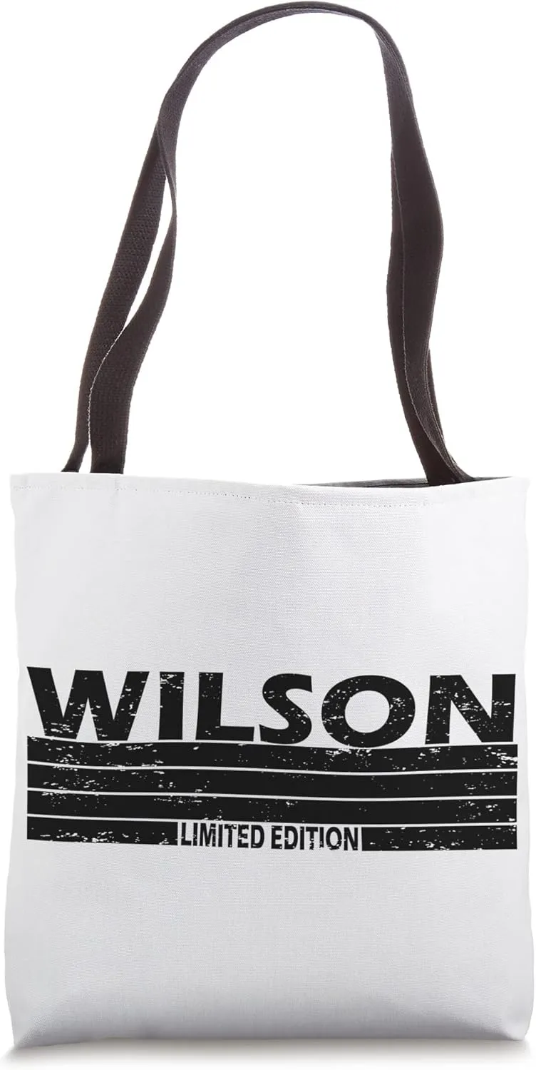 Wilson Surname Limited Edition Retro Vintage Style Sunset Tote Bag