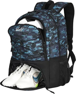 WOLT Youth Soccer Bag, Soccer Backpack, Basketball Backpack with Cleat Shoe and Ball Compartments Volleyball Backpack