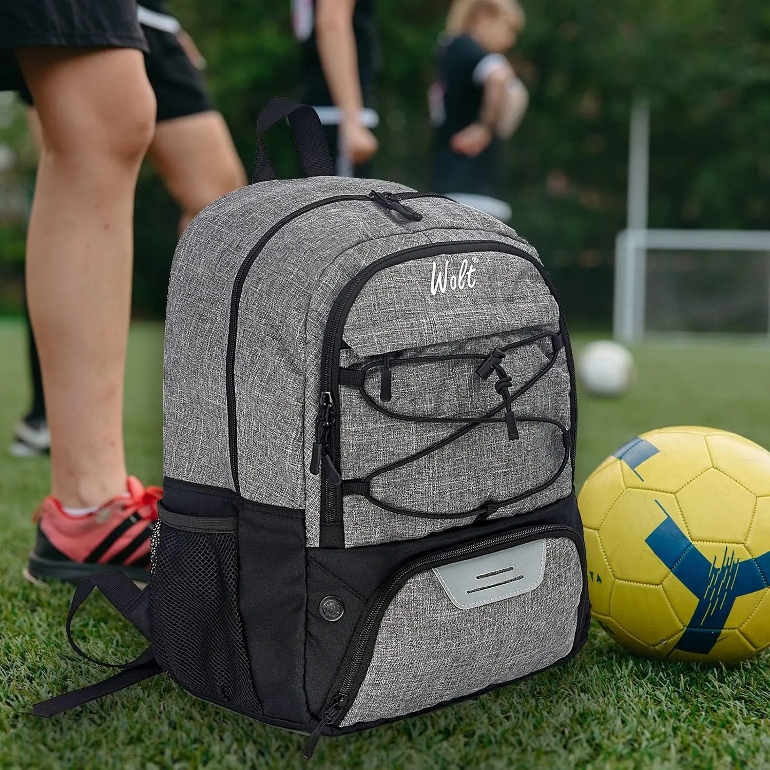 WOLT Youth Soccer Bag, Soccer Backpack, Basketball Backpack with Cleat Shoe and Ball Compartments Volleyball Backpack