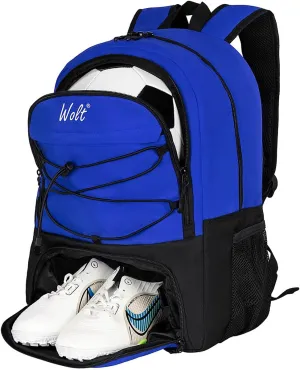 WOLT Youth Soccer Bag, Soccer Backpack, Basketball Backpack with Cleat Shoe and Ball Compartments Volleyball Backpack