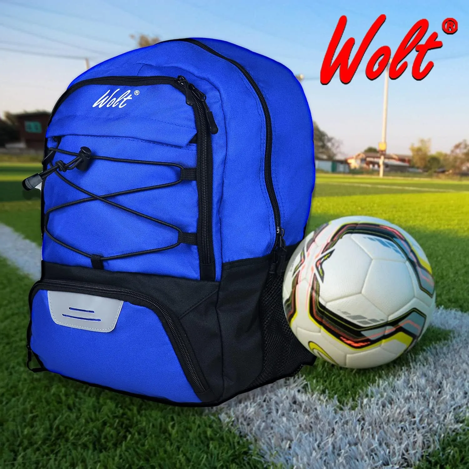 WOLT Youth Soccer Bag, Soccer Backpack, Basketball Backpack with Cleat Shoe and Ball Compartments Volleyball Backpack
