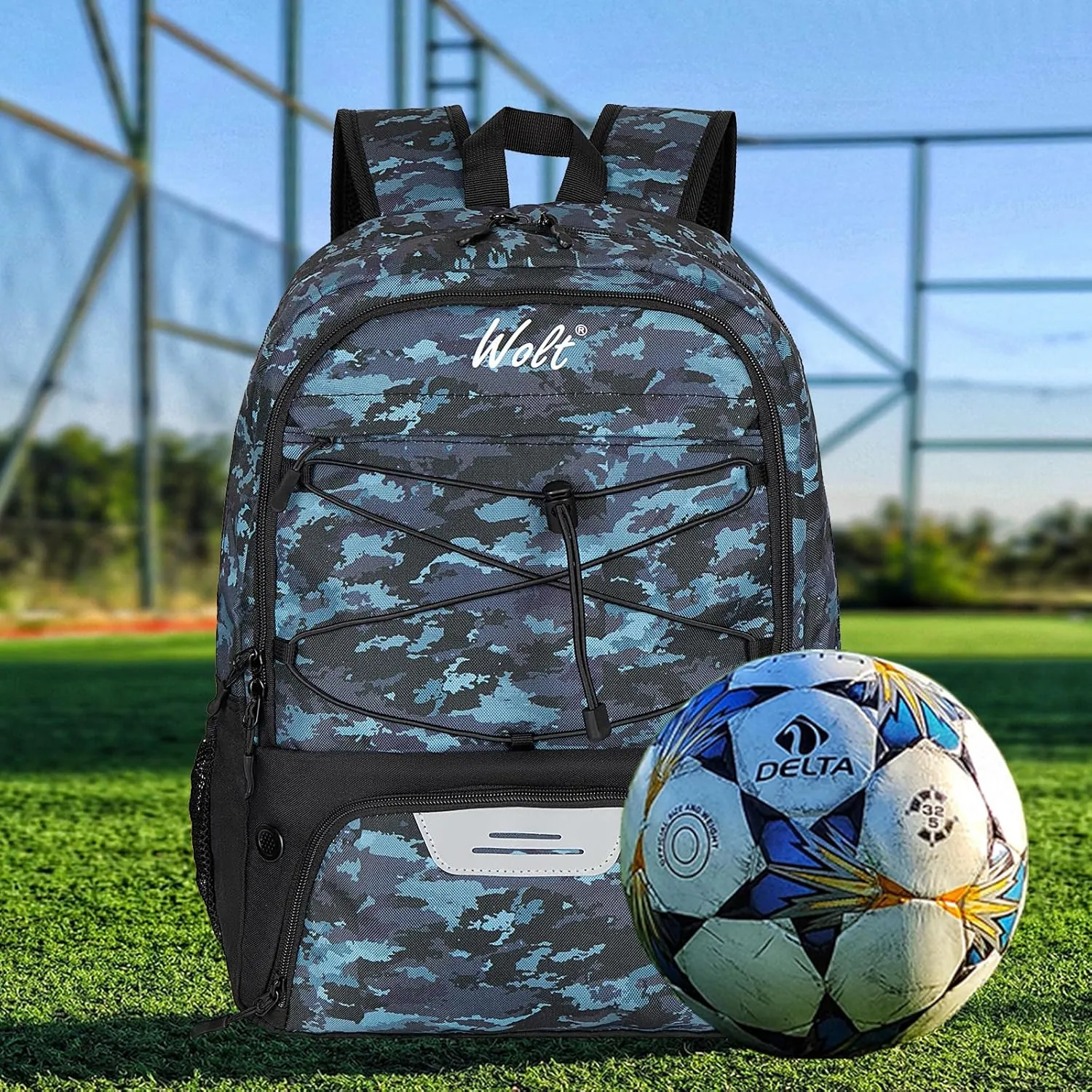 WOLT Youth Soccer Bag, Soccer Backpack, Basketball Backpack with Cleat Shoe and Ball Compartments Volleyball Backpack
