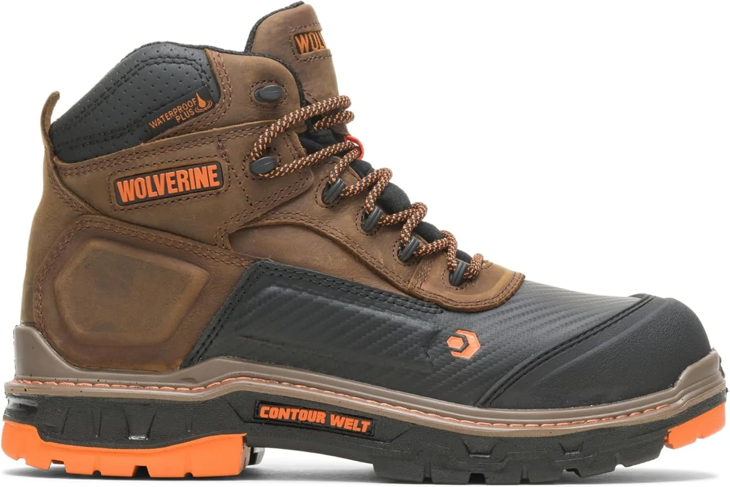 Wolverine Men's Overpass 6" Mid Composite Toe Waterproof Work Boot