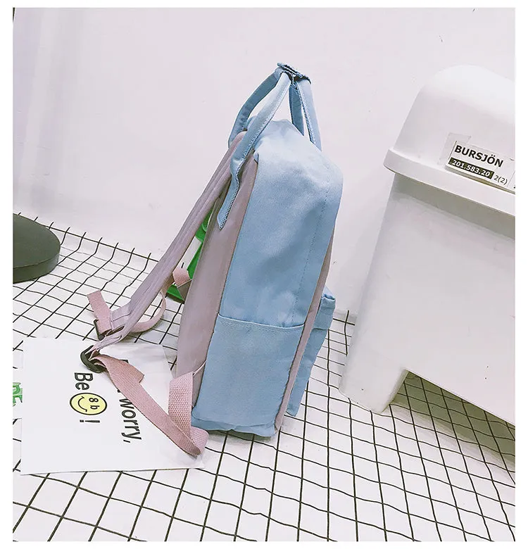 Women Canvas Backpacks Candy Color