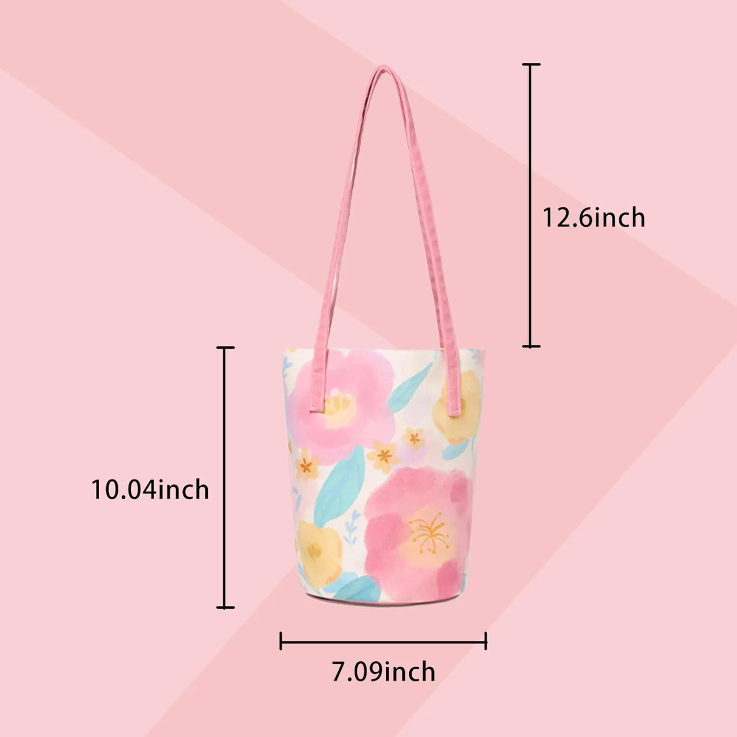 Women Canvas Tote Handbags Bucket Bag Purses for Women Trendy Shoulder Bag Canvas Handbag satchel Bag Spring