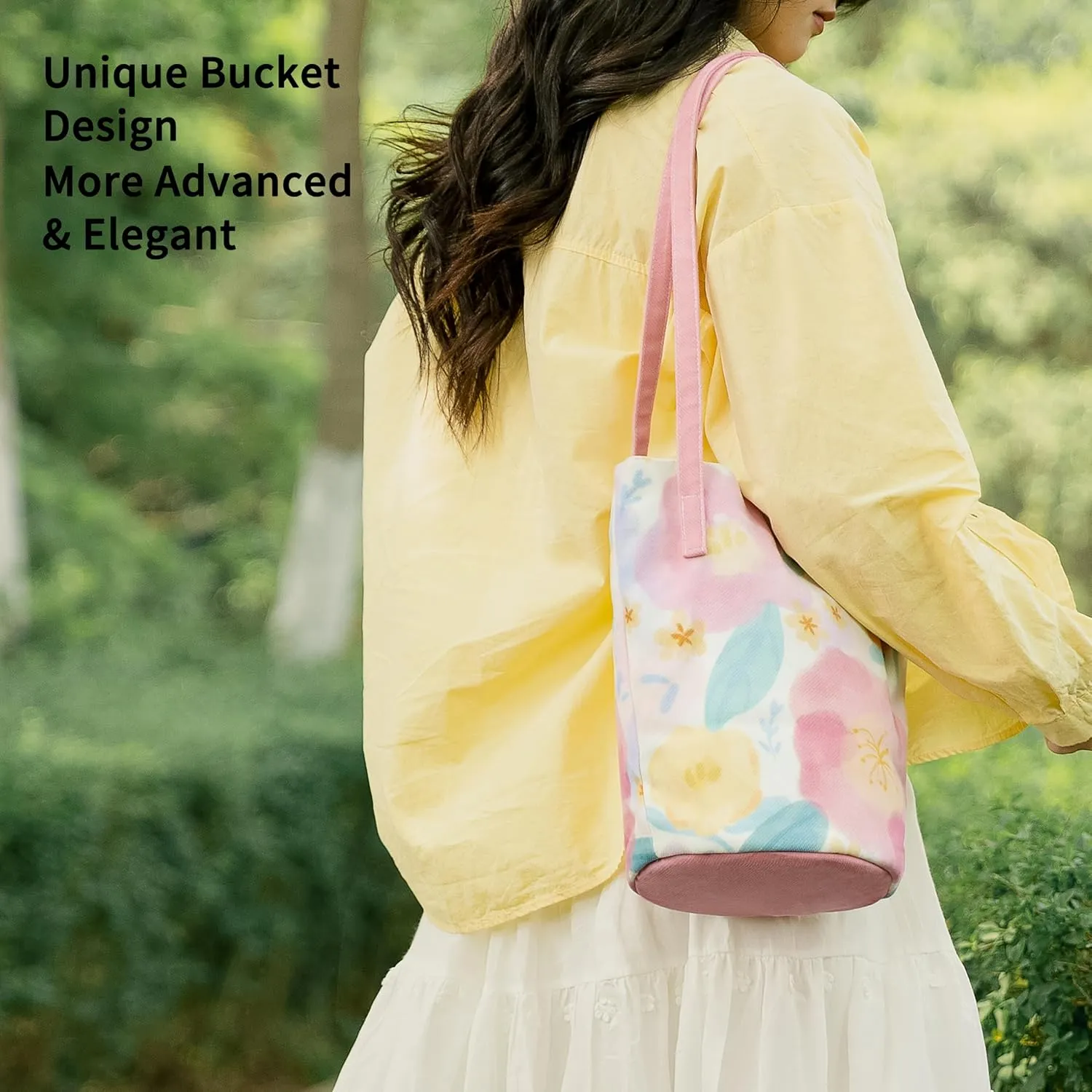 Women Canvas Tote Handbags Bucket Bag Purses for Women Trendy Shoulder Bag Canvas Handbag satchel Bag Spring