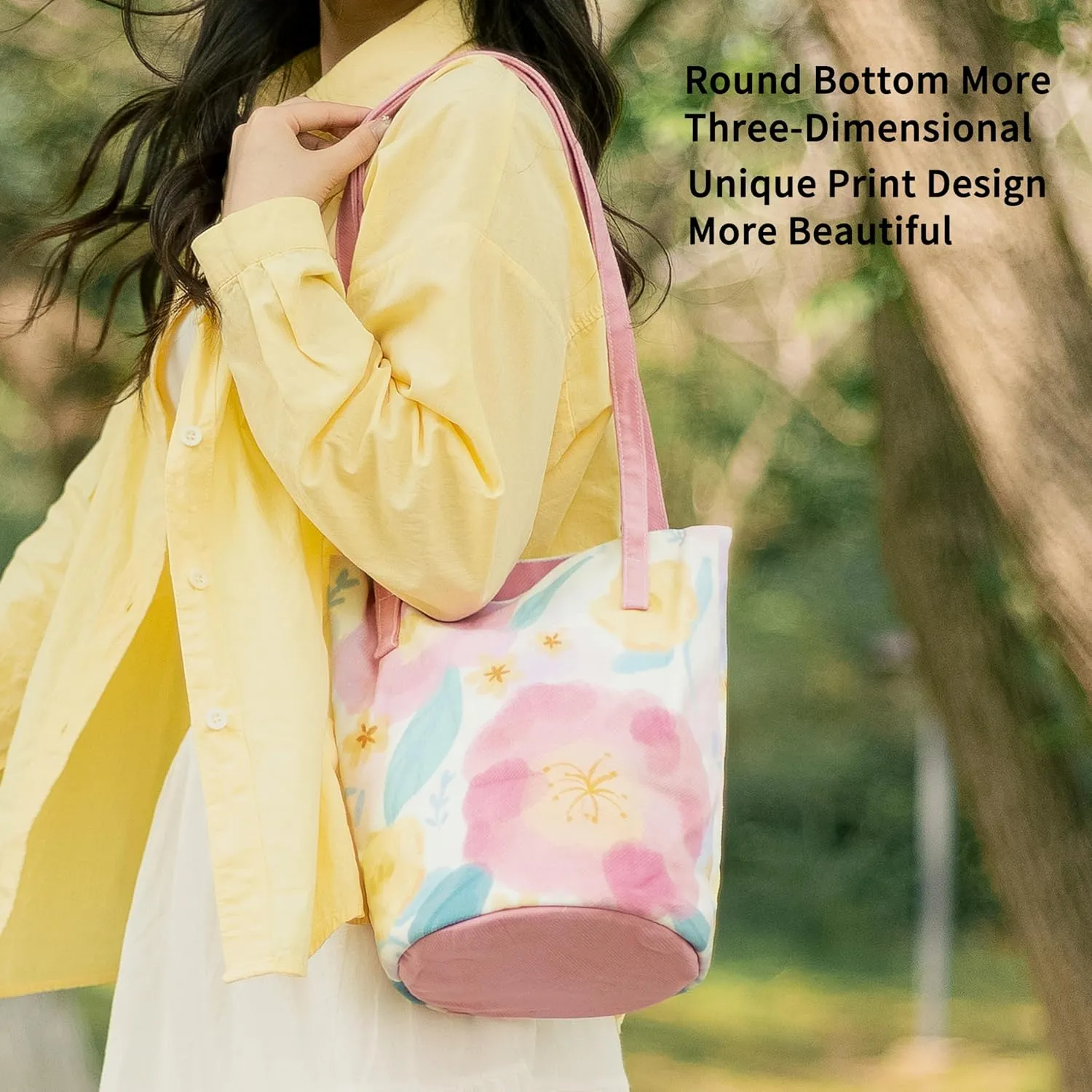 Women Canvas Tote Handbags Bucket Bag Purses for Women Trendy Shoulder Bag Canvas Handbag satchel Bag Spring