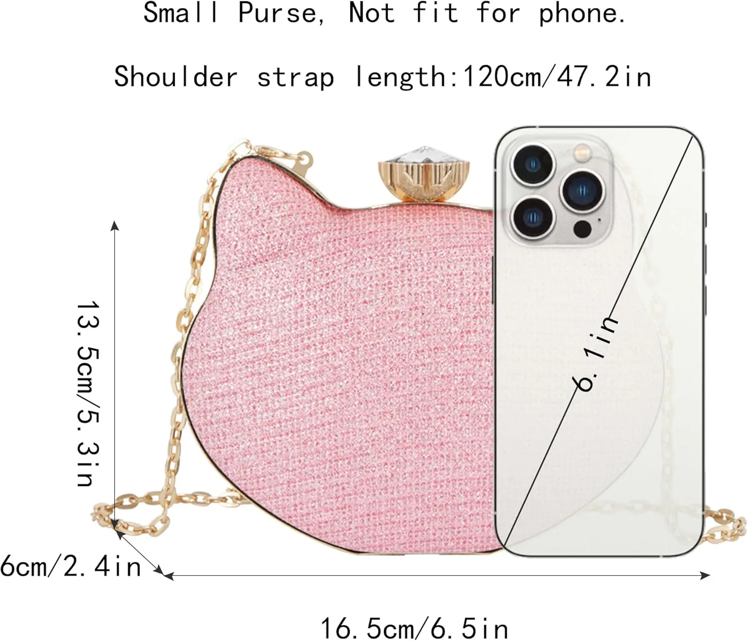 Women Evening Bag Clutch Tote Chain Shoulder Handbag Purse