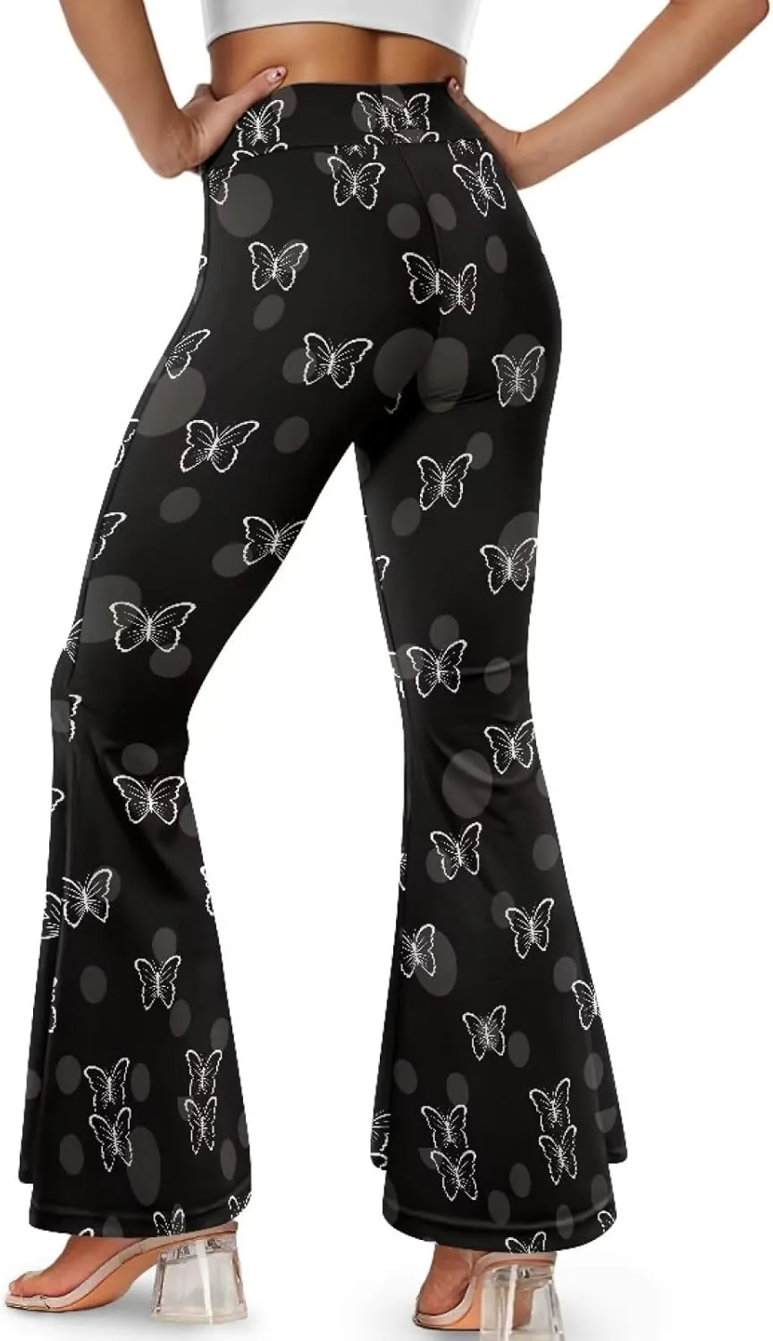 Women Flare Yoga Pants Y2K Leggings High Waisted Workout Pant