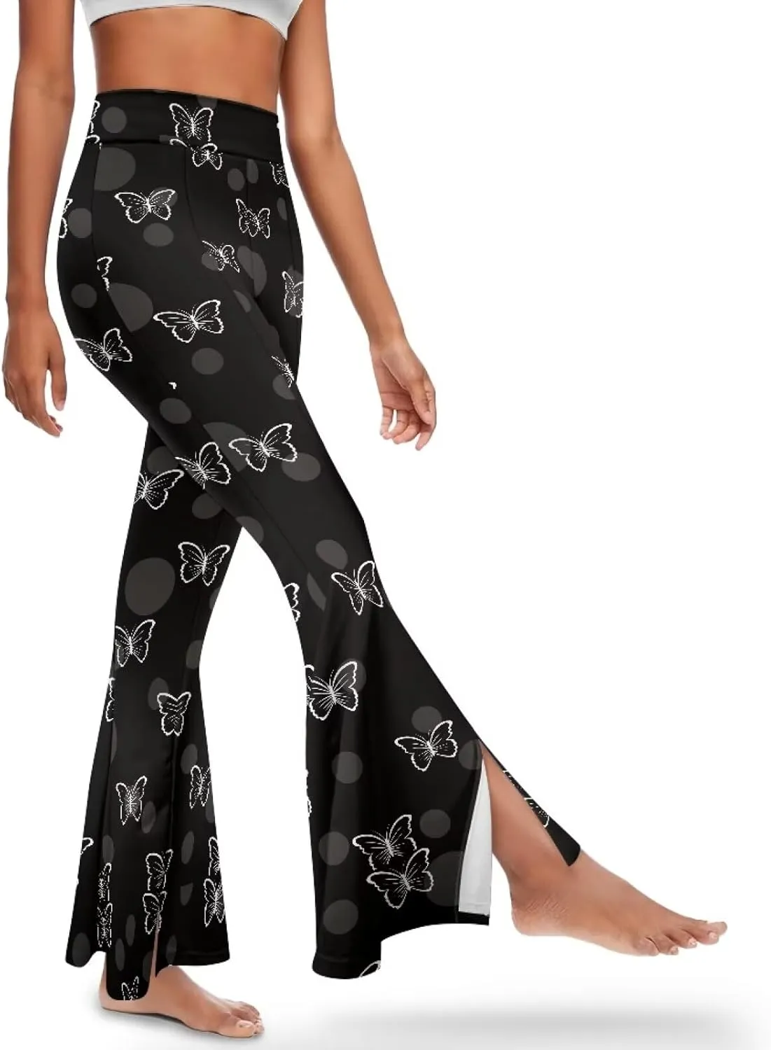 Women Flare Yoga Pants Y2K Leggings High Waisted Workout Pant