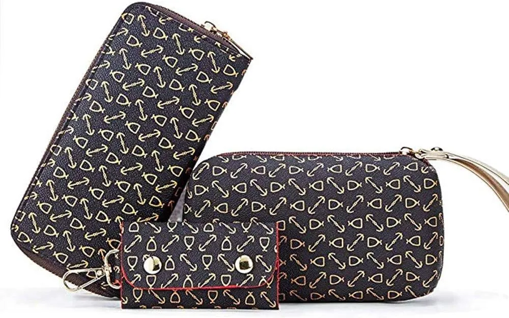 Women Handbag Set 6 Pcs PU Leather Tote Purse Set Multi-purpose Classic Shoulder Bag