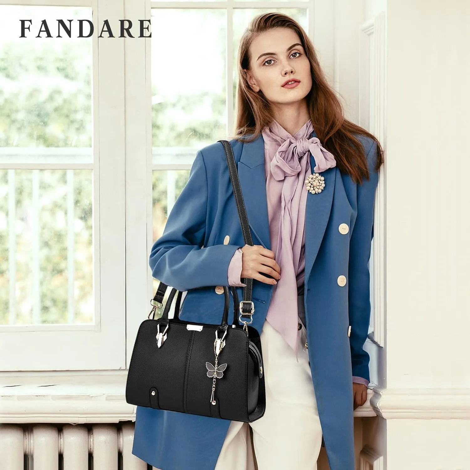 Women Handbag Tote Bag PU Leather Shoulder Bag Crossbody Bag Waterproof Satchel Bag