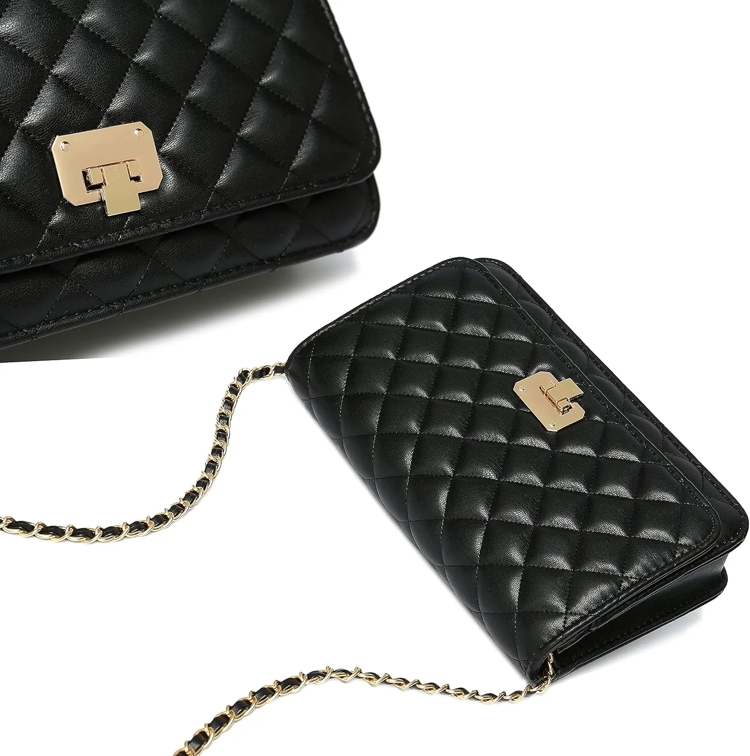 Women Shoulder Bag Quilted Crossbody Purse Designer Lattice Leather Chain Bag