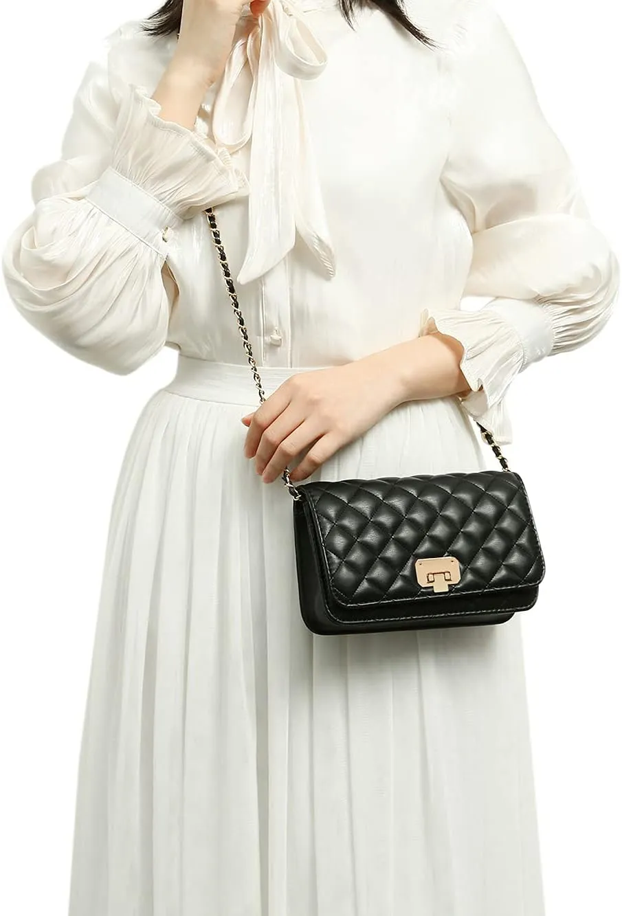 Women Shoulder Bag Quilted Crossbody Purse Designer Lattice Leather Chain Bag