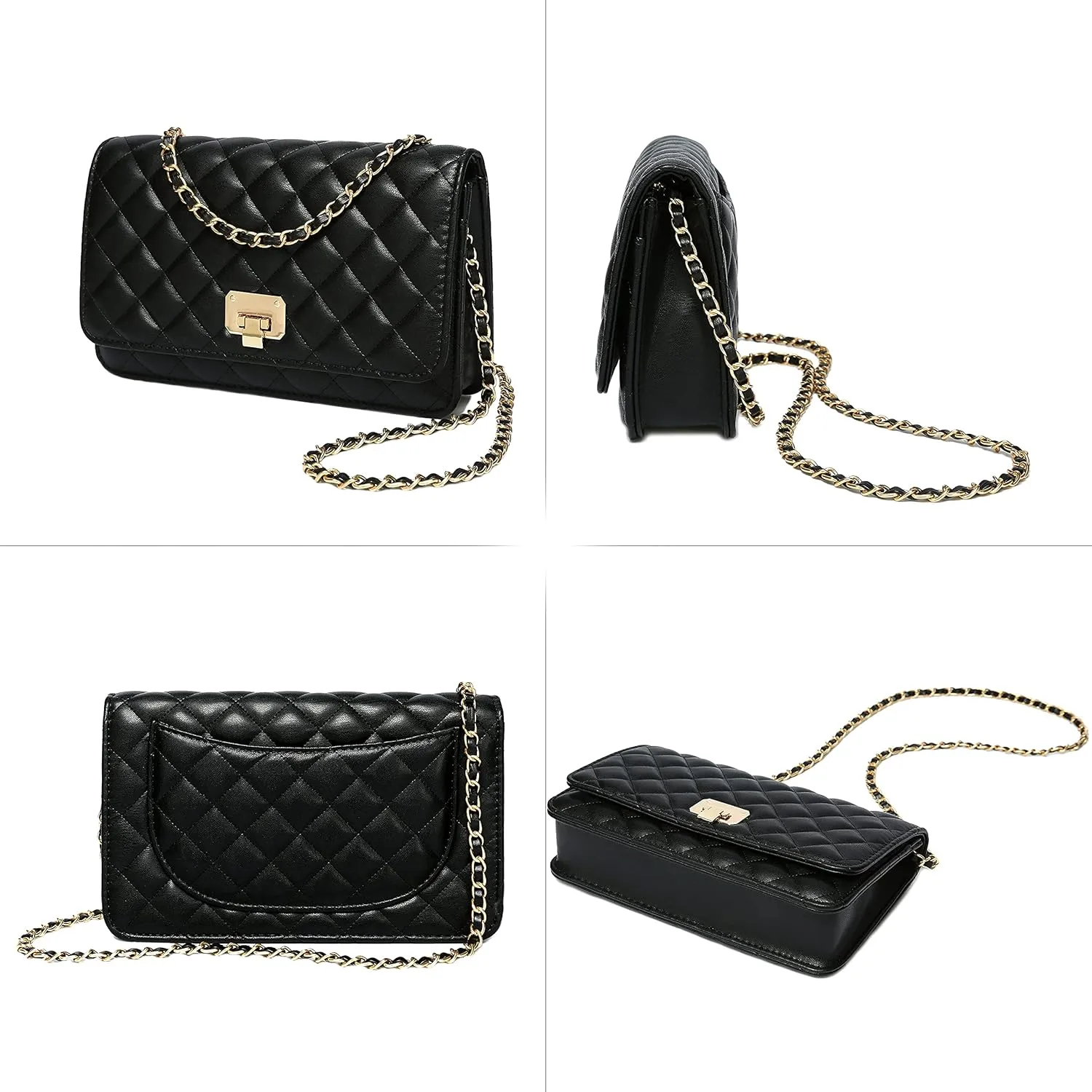 Women Shoulder Bag Quilted Crossbody Purse Designer Lattice Leather Chain Bag