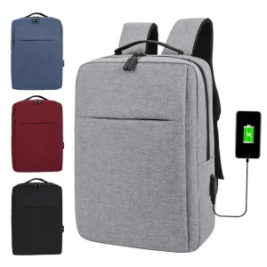 Women's & Men's & Computer Business Simplicity Portable Charging Backpacks