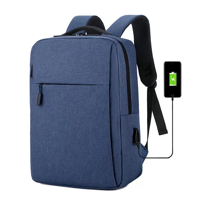 Women's & Men's & Computer Business Simplicity Portable Charging Backpacks