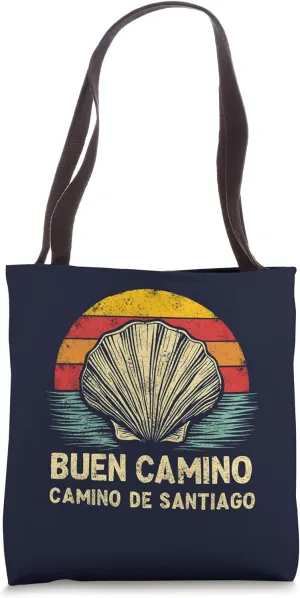 Womens Buen Camino De Santiago Shell Vintage Pilgrim Spain Tote Bag