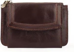 Women's Coin Purse Genuine Leather Mini Pouch Change Wallet RFID Trifold ID for Lipstick Keys Case Holder