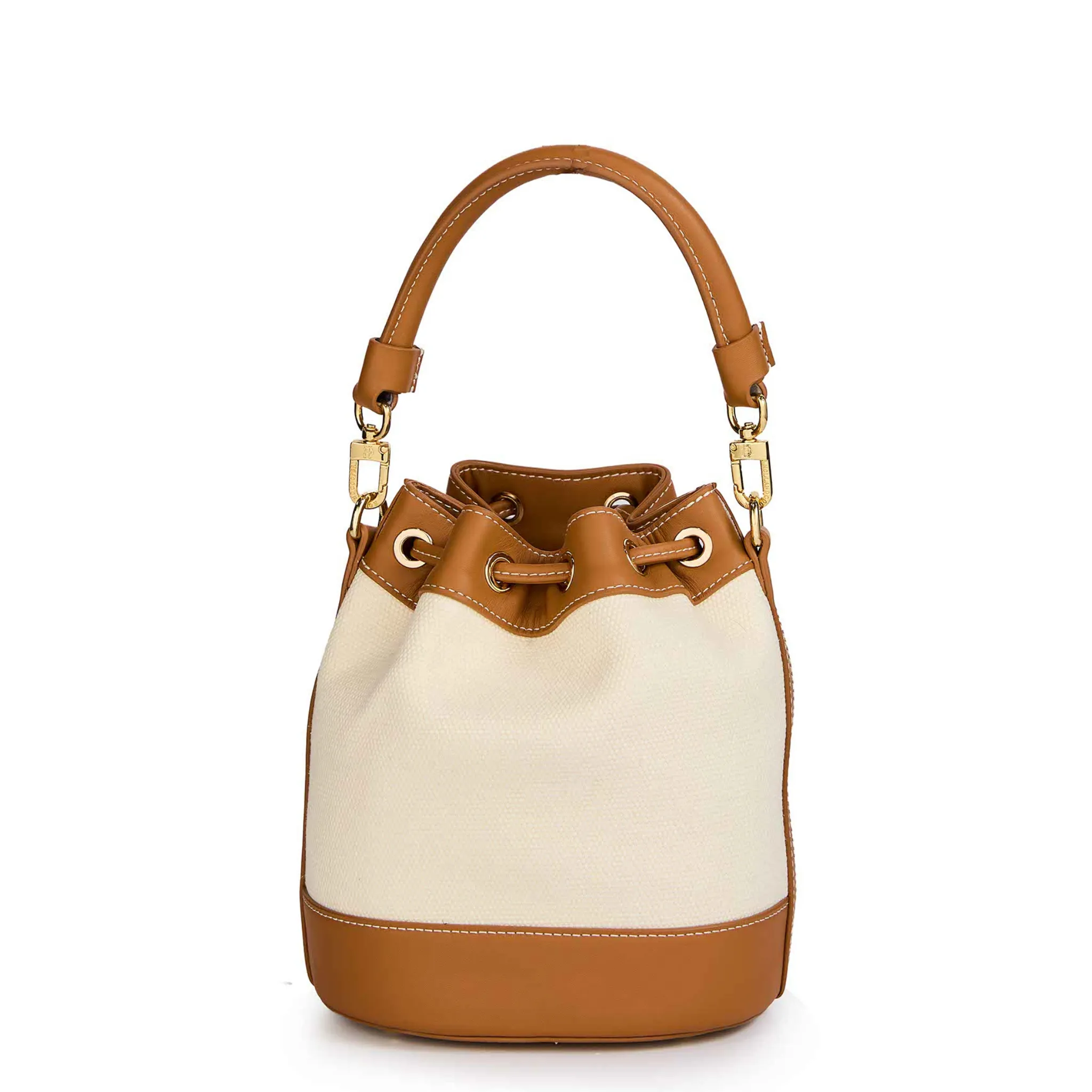 Womens Holland Cooper Tan Canvas Amalfi Bucket Bag