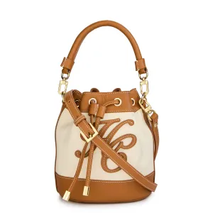 Womens Holland Cooper Tan Canvas Amalfi Bucket Bag