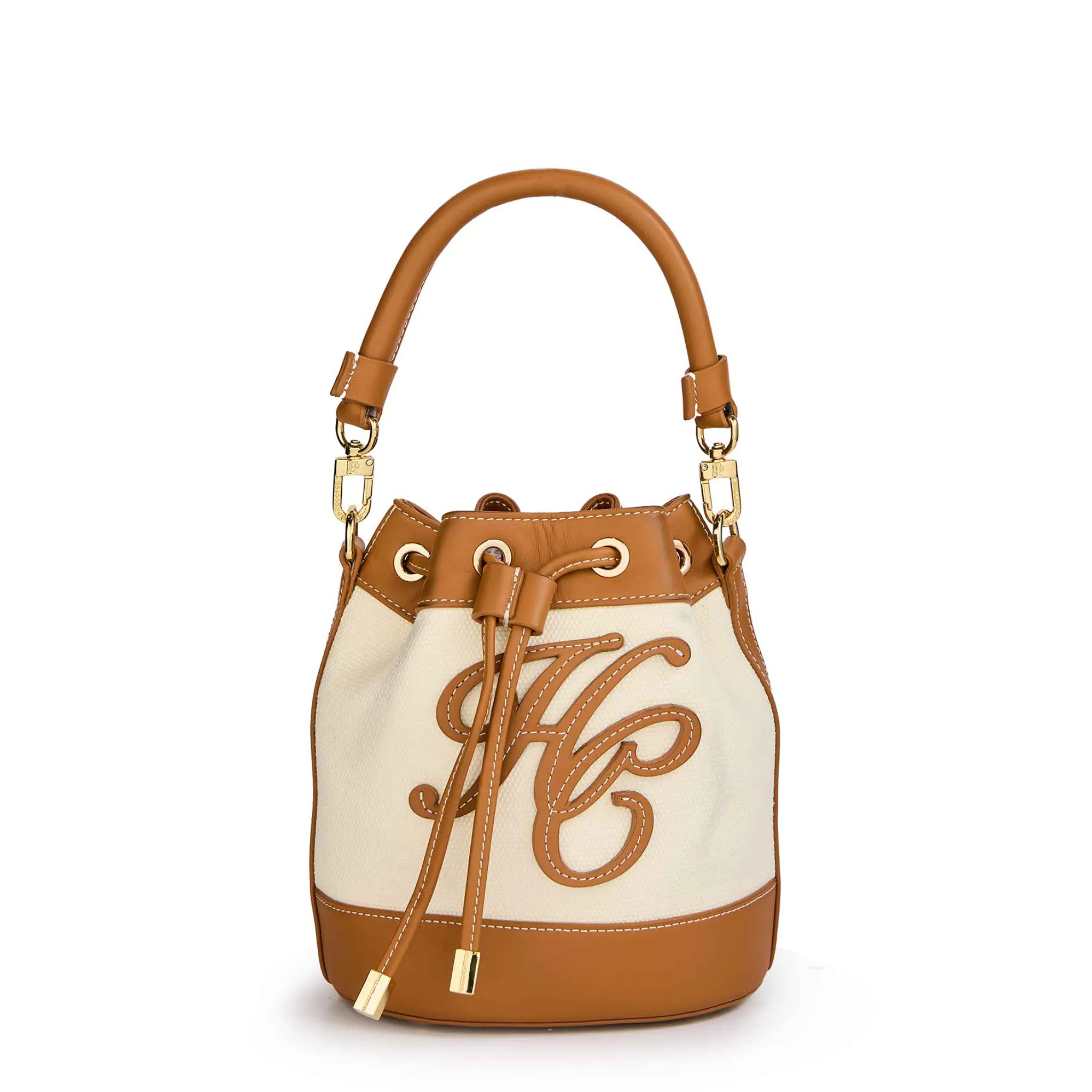 Womens Holland Cooper Tan Canvas Amalfi Bucket Bag