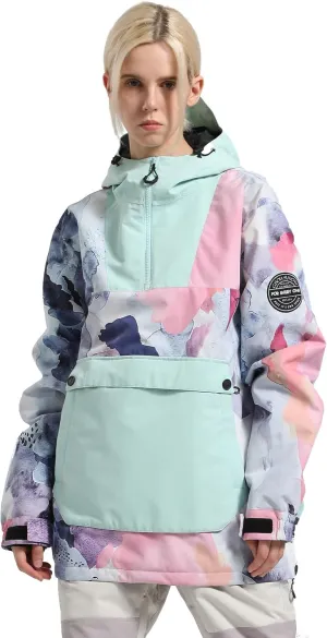 Womens Mens Ski Jackets Snowboard Coats Waterproof Windproof Pullover Jacket for Women Skiing Snowboarding Sports