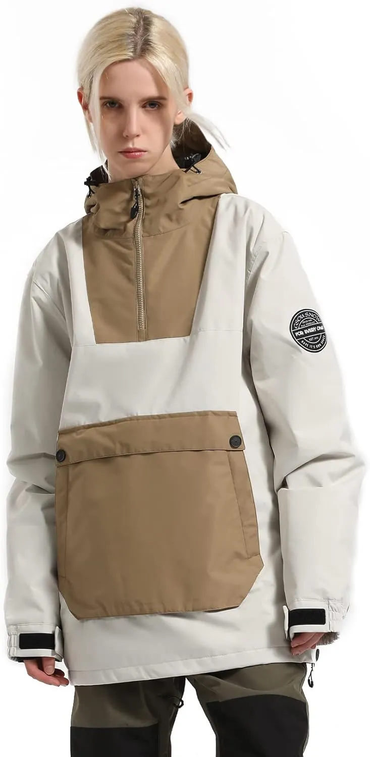 Womens Mens Ski Jackets Snowboard Coats Waterproof Windproof Pullover Jacket for Women Skiing Snowboarding Sports