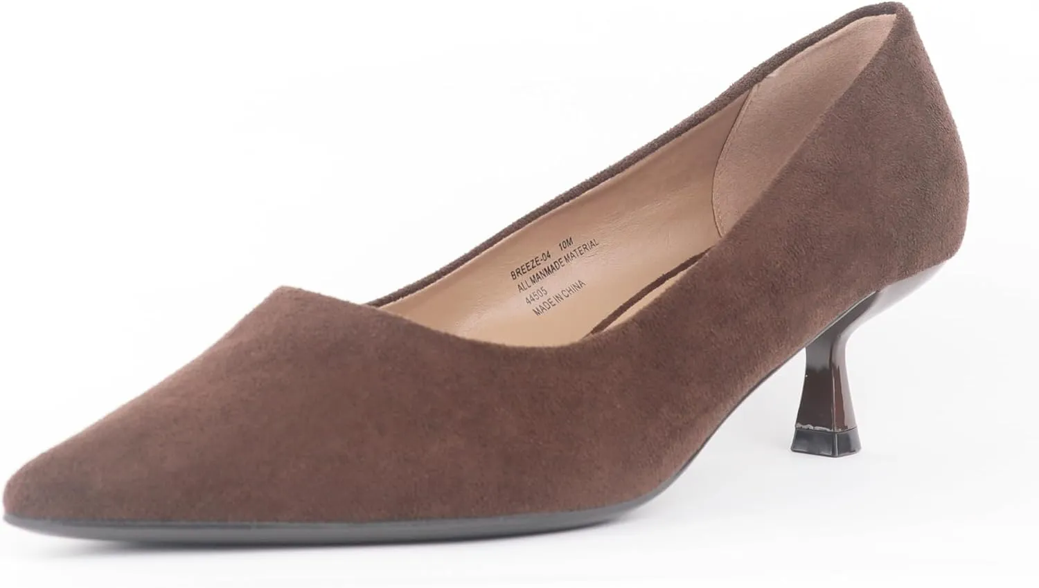 Women's Pumps Kitten Heel Pointed Toe Shoes for Ladies Women Comfortable Office Work Dress Casual Weeding Shoes