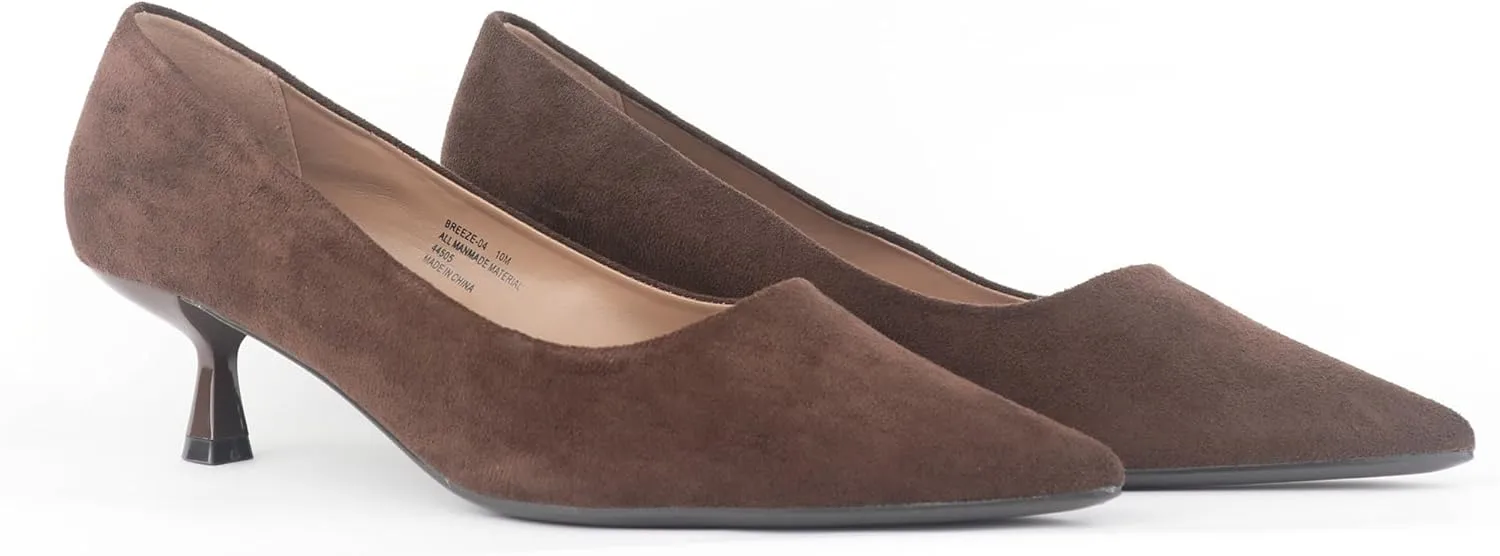 Women's Pumps Kitten Heel Pointed Toe Shoes for Ladies Women Comfortable Office Work Dress Casual Weeding Shoes