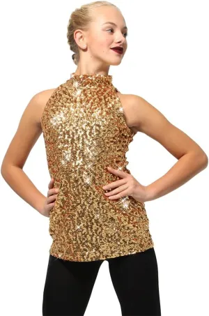 Womens Sequin Sparkle Tank Tunic Dress Just for Kix