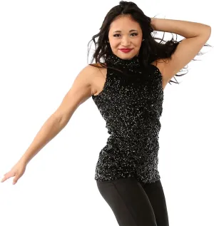 Womens Sequin Sparkle Tank Tunic Dress Just for Kix