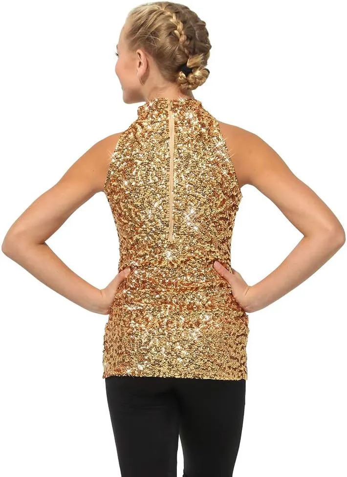 Womens Sequin Sparkle Tank Tunic Dress Just for Kix