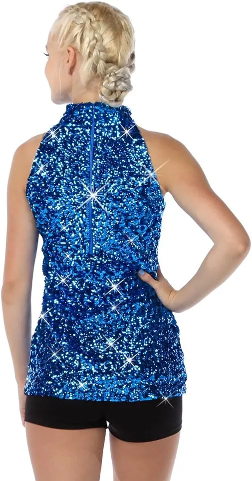 Womens Sequin Sparkle Tank Tunic Dress Just for Kix