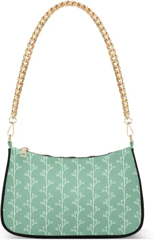 Women's Shoulder Handbags Chain Shoulder Brace for Women Bag Botanical Print Ladies Vacation Handbags Tote Purse,Multi1