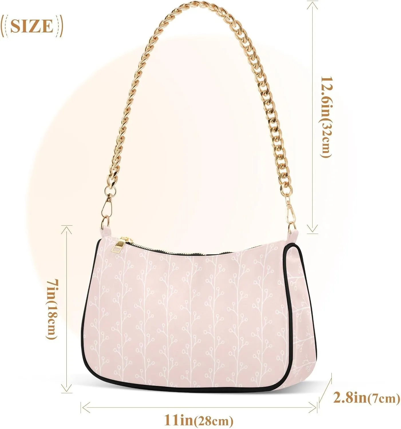 Women's Shoulder Handbags Chain Shoulder Brace for Women Bag Botanical Print Ladies Vacation Handbags Tote Purse,Multi1