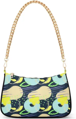 Women's Shoulder Handbags Chain Shoulder Brace for Women Bag Doodle Pattern Ladies Vacation Handbags Tote Purse,Multi1