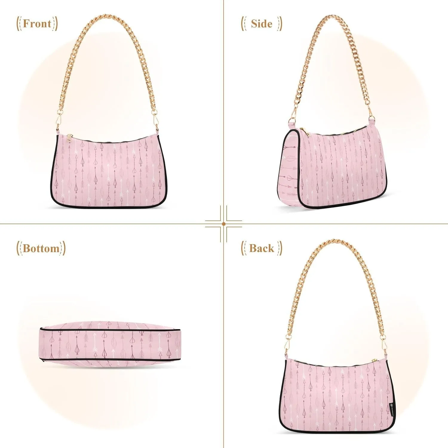 Women's Shoulder Handbags Chain Shoulder Brace for Women Bag Partysu Print Ladies Vacation Handbags Tote Purse,Multi1