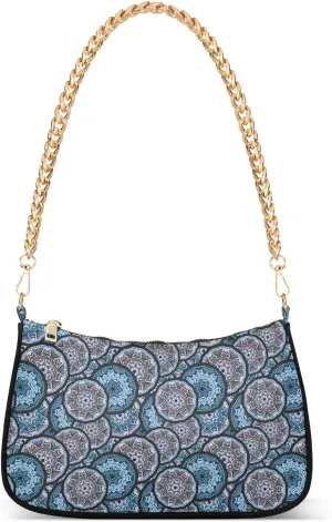 Women's Shoulder Handbags Chain Shoulder Brace for Women Bag Round Pattern Ladies Vacation Handbags Tote Purse,Multi1