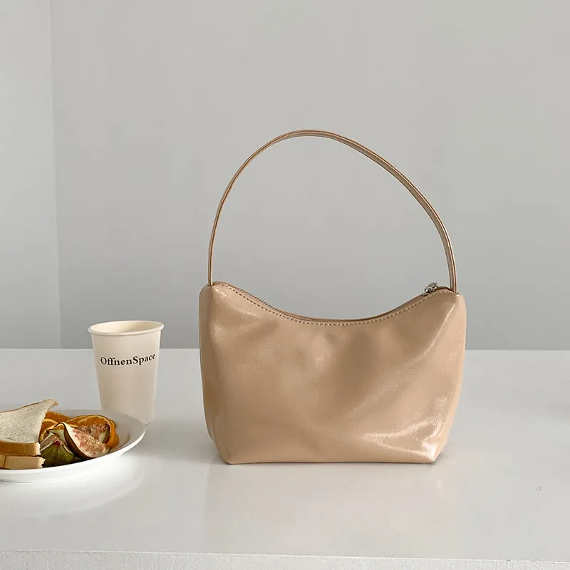 Women's Sier Commuter Underarm Solid Color Simple Fashion Handbags