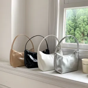Women's Sier Commuter Underarm Solid Color Simple Fashion Handbags
