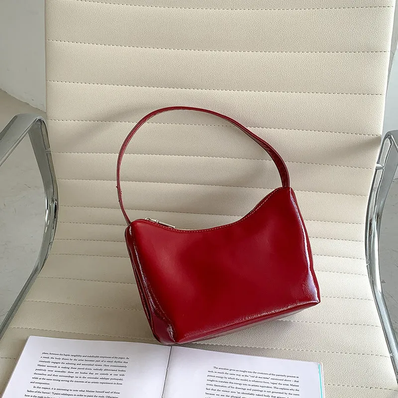 Women's Sier Commuter Underarm Solid Color Simple Fashion Handbags