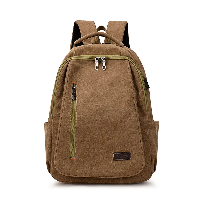 Women's Simple For Boys Canvas Large Capacity Wind Backpacks