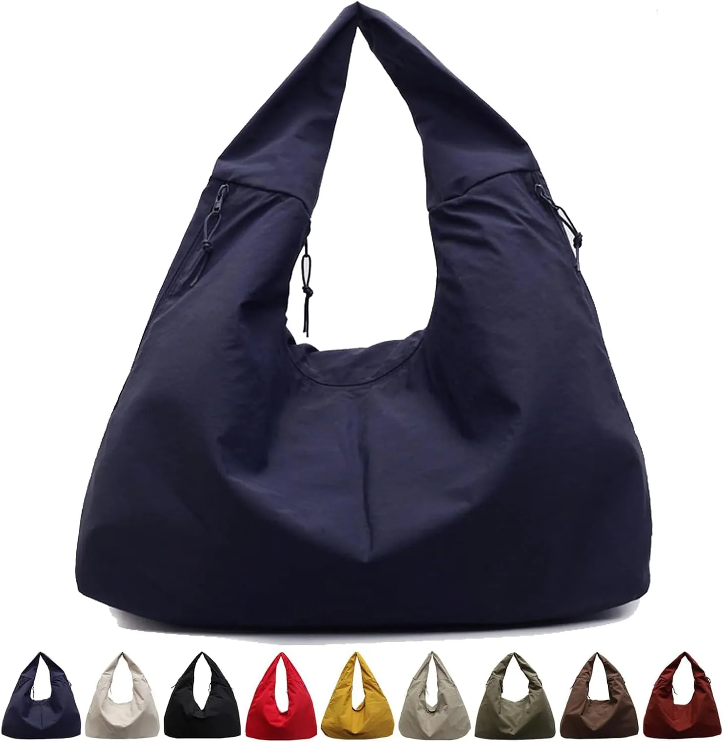 Women's Solid Color Textured Draped Tote Bag, Stellaya Large Capacity Fashion Versatile Shoulder Bag