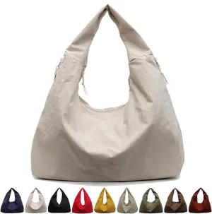 Women's Solid Color Textured Draped Tote Bag, Stellaya Large Capacity Fashion Versatile Shoulder Bag