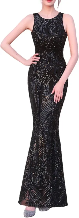 Women's Sparkly Sequin Mermaid Dresses Trumpet Evening Dresses Formal Party Prom Gowns
