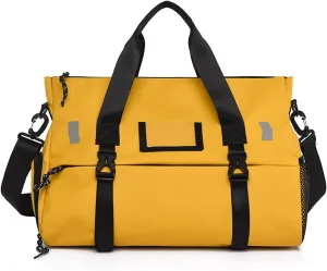 Women's Travel Training Sports Gym Bag Replaceable Yoga Mat Men's Nylon Large Waterproof Tote Bag