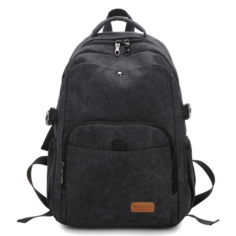 Women's Vintage Canvas Washed Male Simple Trendy Large Backpacks