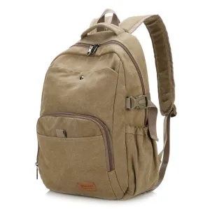 Women's Vintage Canvas Washed Male Simple Trendy Large Backpacks