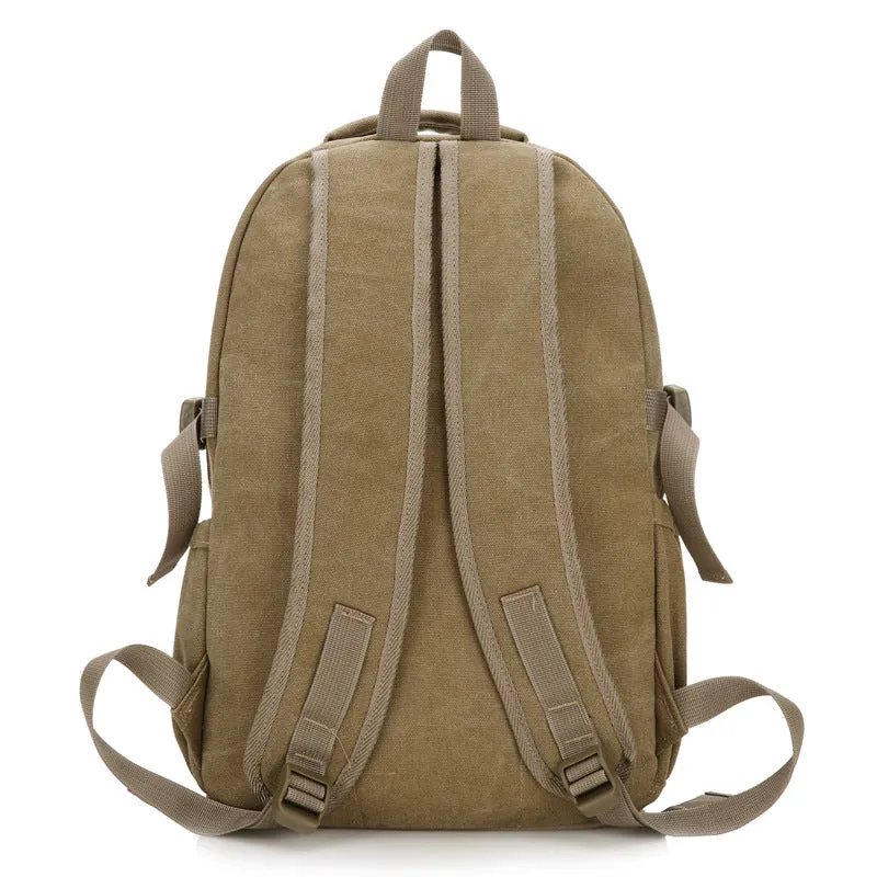 Women's Vintage Canvas Washed Male Simple Trendy Large Backpacks